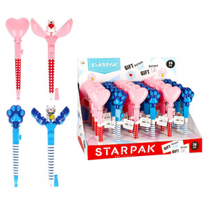 Starpak Gift Ballpen Bear/Cat 24pcs