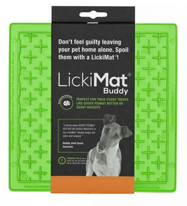 LickiMat Buddy for Dogs, soft, green