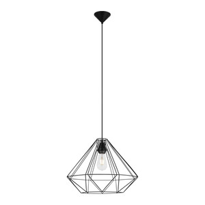 GoodHome Pendant Lamp Smertrio E27 44cm, black