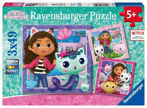 Ravensburger Children's Puzzle Gabby's Dollhouse 3x49 5+
