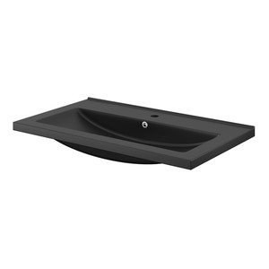 GoodHome Wash-basin Nira 80 cm, black