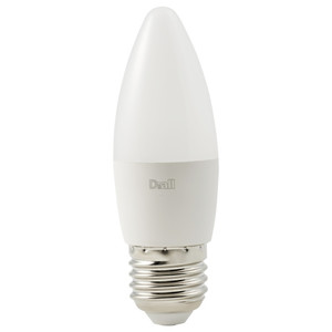 Diall LED Bulb C35 E27 3W 250lm, frosted, warm white