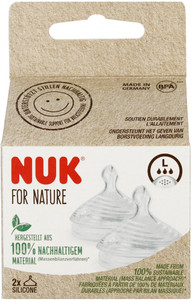 NUK For Nature Silicone Teat Size L 2pcs