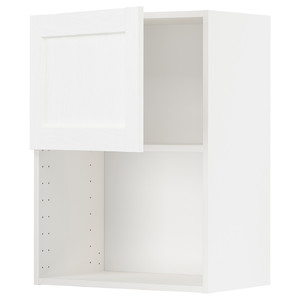 METOD Wall cabinet for microwave oven, white Enköping/white wood effect, 60x80 cm
