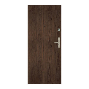 Flat Entrance Door Dominos 80, left, natural walnut