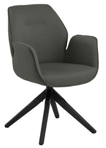 Swivel Chair Aura, auto return, dark grey/black