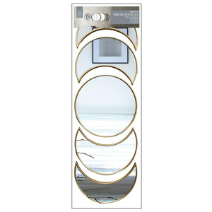 Set of 5 Mirrors Moon, gold