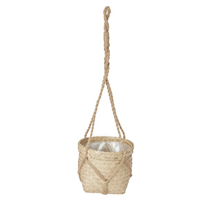 GoodHome Hanging Planter 12cm, sea grass