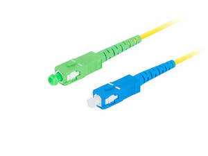 Lanberg Fiber Optic Patchcord Sm Sc/Apc-Sc/Upc Simplex 3.0mm 3m, yellow