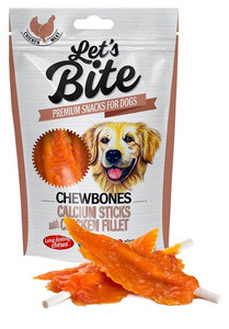 Let's Bite Chewbones for Dogs Calcium Sticks with Chicken 300g