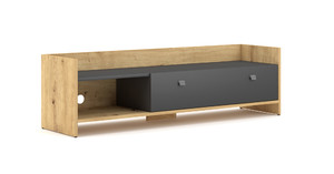 TV Bench Open 140, artisan oak effect/matt graphite