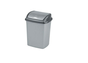 Curver Waste Bin Dominik 10l, silver/graphite