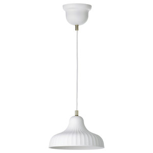 SKIVTOFS Pendant lamp, off-white/ceramic, 24 cm