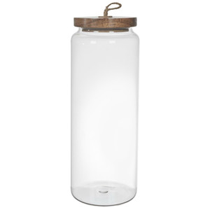 Glass Storage Jar with Acacia Wood Lid 27.5cm