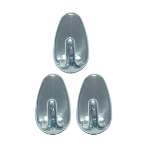 Self-adhesive Hooks Nice Sea, 3-pack, chrome