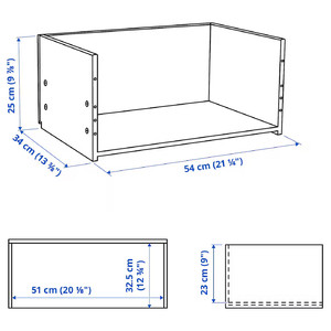 BESTÅ Drawer frame, dark grey, 60x25x40 cm