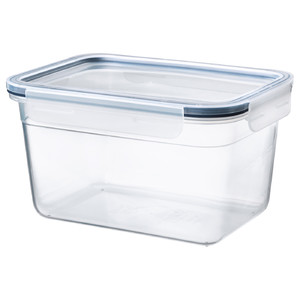 IKEA 365+ Food container with lid, rectangular, plastic, 21x15 cm