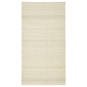 TIDTABELL Rug, flatwoven, beige, 80x150 cm