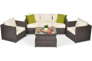 Outdoor Furniture Set MALAGA COMFORT MAX, brown