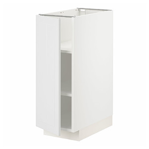METOD Base cabinet with shelves, white/Stensund white, 30x60 cm