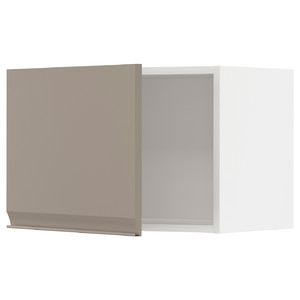 METOD Wall cabinet, white/Upplöv matt dark beige, 60x40 cm