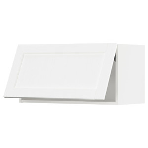 METOD Wall cabinet horizontal, white Enköping/white wood effect, 80x40 cm