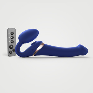 Multi Orgasm Bendable Strap-on Night Blue M