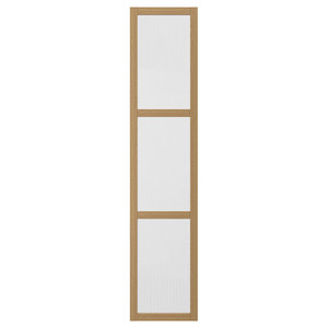 TONSTAD Door with hinges, oak veneer/glass, 50x229 cm