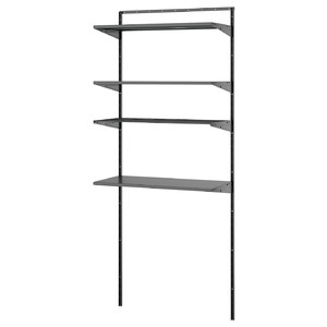 BOAXEL Laundry combination, anthracite/metal, 82x40x201 cm