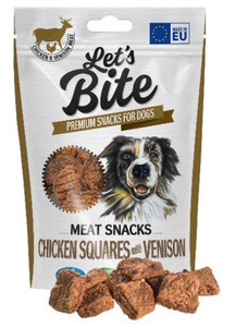 Let's Bite Meat Snack Chicken Squares with Venison 80g