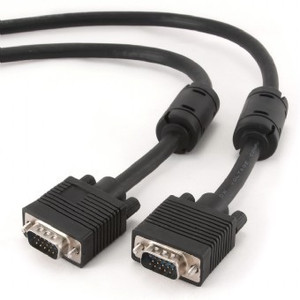 Gembird Premium dual-shielded VGA cable with ferrite cores, 5 m, black
