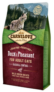 Carnilove Cat Food Duck & Pheasant Hairball Control - Duck & Pheasant 2kg