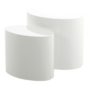Set of 2 Side Tables Mice, white