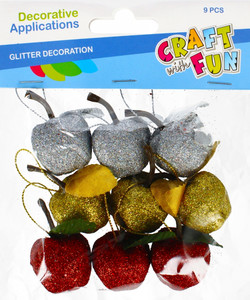 Craft Christmas Decoration Set Apples 9pcs
