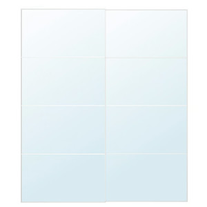AULI Pair of sliding doors, mirror glass, 200x236 cm