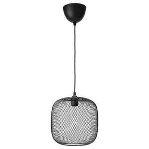 LUFTMASSA / HEMMA Pendant lamp, rounded/black, 26 cm