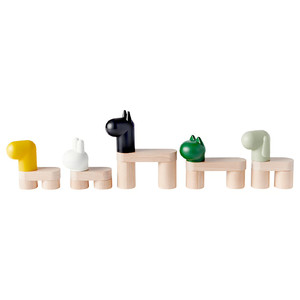GREJSIMOJS 20-piece toy building blocks, mix and match/5 figurines