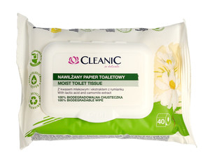 Cleanic Moist Toilet Tissue Biodegradable with Lactic Acid & Camomile Extract 40