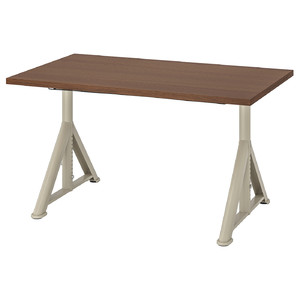 IDÅSEN Desk, brown, beige, 120x70 cm