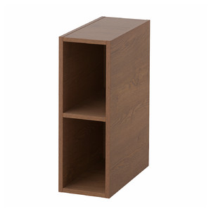 GODMORGON Open cabinet, Gillburen brown stained ash effect, 20x45x58 cm