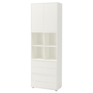 EKET Cabinet combination with feet, white, 70x35x212 cm