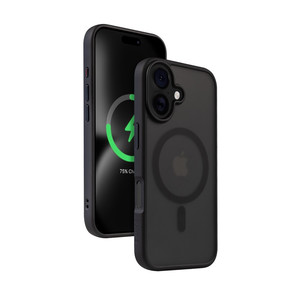 CRONG Phone Case MagSafe iPhone 16 Hybrid Frost MAG Cover, black