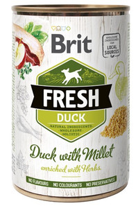 Brit Fresh Dog Duck with Millet Wet Food for Dogs 400g