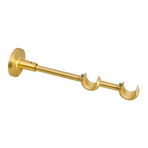 Double Curtain Pole Bracket 19 mm, brass