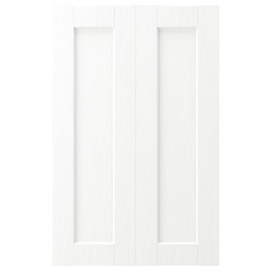 ENKÖPING 2-p door f corner base cabinet set, white wood effect, 25x80 cm