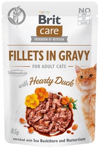 Brit Care Cat Wet Food Fillets In Gravy Hearty Duck Pouch 85g