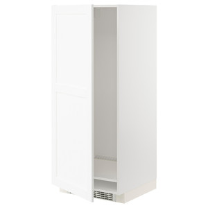 METOD High cabinet for fridge/freezer, white Enköping/white wood effect, 60x60x140 cm