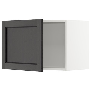 METOD Wall cabinet, white/Lerhyttan black stained, 60x40 cm