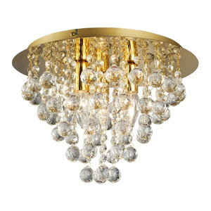 Ceiling Lamp London Crystal 3 x E14, gold