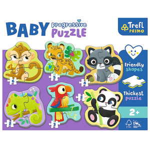 Trefl Primo Baby Progressive Puzzle Wild Animals 2+